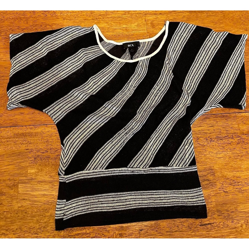 BCX striped blouse small‎ knit